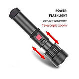 Ліхтарик світлодіодний з акумулятором X-Balog BL-X72-P90, ліхтар ручний потужний, тактовний ліхтар, фото 8