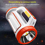 Ліхтар переносний кемпінг 6088-LED+COB з функцією PowerBank, ліхтарі для кемпінгу camping. Колір: помаранчевий, фото 6