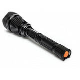 Ліхтар тактичний Police Q2800-T6 18650 х 2, заряджається від мережі 220В та авто ЗУ 12В, виносна кнопка, фото 7