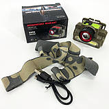 Ліхтар налобний Police 8808/6908-XPE+COB, micro USB, вбудований акумулятор, ліхтарик на голову із зарядкою, фото 8