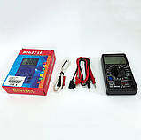 Мультиметр тестер цифровий DT 700C зі звуком та термометром, мультиметр для автомобіля, для дому, фото 6