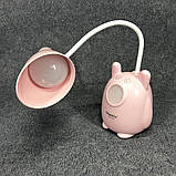 Настільна лампа TaigeXin LED TGX 792, світлодіодна настільна, зручна настільна лампа. Колір: рожевий, фото 4