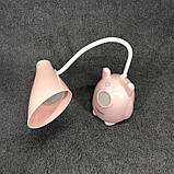 Настільна лампа TaigeXin LED TGX 792, світлодіодна настільна, зручна настільна лампа. Колір: рожевий, фото 5