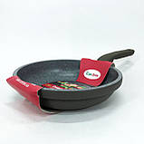 Сковорода Con Brio CB-2026 Eco Granite Premium 20 см. Сковорода для дому якісна. Колір: сірий, фото 3