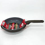 Сковорода Con Brio CB-2026 Eco Granite Premium 20 см. Сковорода для дому якісна. Колір: сірий, фото 4