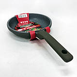 Сковорода Con Brio CB-2026 Eco Granite Premium 20 см. Сковорода для дому якісна. Колір: сірий, фото 6