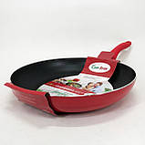 Сковорода 28 см Con Brio СВ-2814, сковорода для смаження, якісна сковорода. Колір: червоний, фото 3