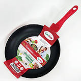 Сковорода 28 см Con Brio СВ-2814, сковорода для смаження, якісна сковорода. Колір: червоний, фото 5