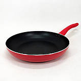 Сковорода 28 см Con Brio СВ-2814, сковорода для смаження, якісна сковорода. Колір: червоний, фото 8