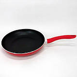 Сковорода 28 см Con Brio СВ-2814, сковорода для смаження, якісна сковорода. Колір: червоний, фото 9