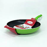 Сковорода антипригарна Con Brio 24 см СВ-2414, сковорода з товстим дном. Колір: зелений, фото 3