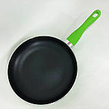 Сковорода антипригарна Con Brio 24 см СВ-2414, сковорода з товстим дном. Колір: зелений, фото 10
