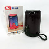Портативна колонка TG652 5W з RGB підсвічуванням та ремінцем, колонка з акумулятором блютуз. Колір: зелений, фото 10