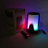 Портативна колонка TG652 5W з RGB підсвічуванням та ремінцем, акумуляторна колонка для музики. Колір: чорний, фото 3