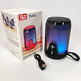 Портативна колонка TG652 5W з RGB підсвічуванням та ремінцем, акумуляторна колонка для музики. Колір: чорний, фото 5
