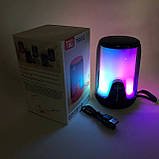 Портативна колонка TG652 5W з RGB підсвічуванням та ремінцем, акумуляторна колонка для музики. Колір: чорний, фото 7