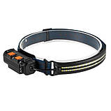 Ліхтар налобний акумуляторний BL-W691-2COB (white/red/RGB) з датчиком руху, потужний ліхтар налобний, фото 9