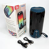 Bluetooth-колонка TG651 з RGB ПІДСВІТКОМ, акумуляторна колонка для музики, для вечірки. Колір: синій, фото 3
