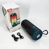 Bluetooth-колонка TG651 з RGB ПІДСВІТКОМ, акумуляторна колонка для музики, для вечірки. Колір: синій, фото 10