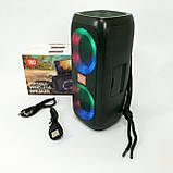 Портативна колонка TG333 2x5W з підсвічуванням RGB, акумуляторна колонка для музики. Колір: зелений, фото 8