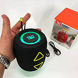 Портативна колонка TG655 5W з RGB підсвічуванням та ремінцем, Bluetooth колонка для вулиці. Колір: чорний, фото 3