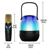 Портативна колонка XM-A68 з RGB підсвічуванням та мікрофоном, Bluetooth мікрофон для караоке, фото 4