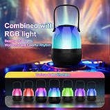 Портативна колонка XM-A68 з RGB підсвічуванням та мікрофоном, Bluetooth мікрофон для караоке, фото 5