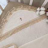 Крижма "Сонечко-4" подвійна махра 80*90 см Betis Молочний, фото 2