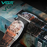 Професійний триммер для стрижки волосся та бороди VGR V-953 з насадками, окантувальна машинка, фото 7