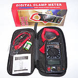 Мультиметр-кліщі цифрові вимірювальні DT-266F, Тестер вимірювання напруги, Якісний мультиметр, фото 5