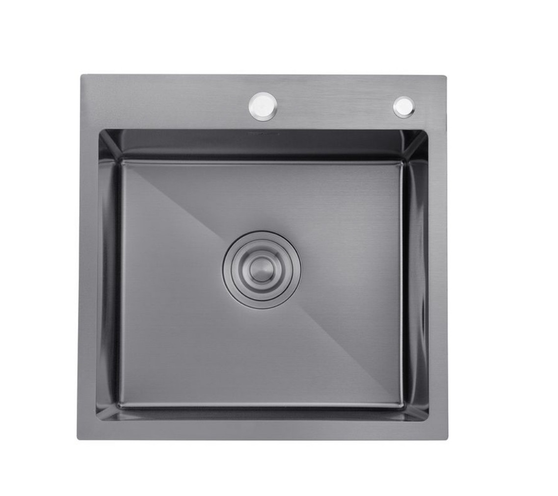 Кухонна мійка Kroner KRP Schwarze — 5050HM PVD (3,0/1,0 мм)