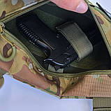 Чоловіча тактична сумка барсетка, Рюкзак чоловічий військовий тактичний, Нагрудна сумка кобура, фото 3
