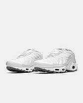 Кросівки Nike Air Max TN Plus Triple White / Найк Аїр Макс ТН Плюс Трипл Білі, фото 4