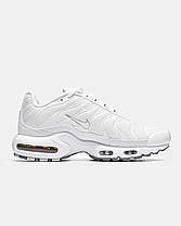 Кросівки Nike Air Max TN Plus Triple White / Найк Аїр Макс ТН Плюс Трипл Білі, фото 3