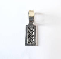 Підвіска під вставку Finding Кулон прямокутний основа під вставку 4 мм х 11 мм Античне срібло 26 мм x 8 мм