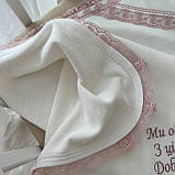 Крижма "Принцеса М" з доповненням махра 75*100 см Betis Молочний з пудровим, фото 4