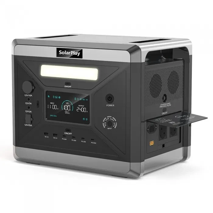 SolarPlay Q2501 Портативна зарядна станція 2400W/2160WH