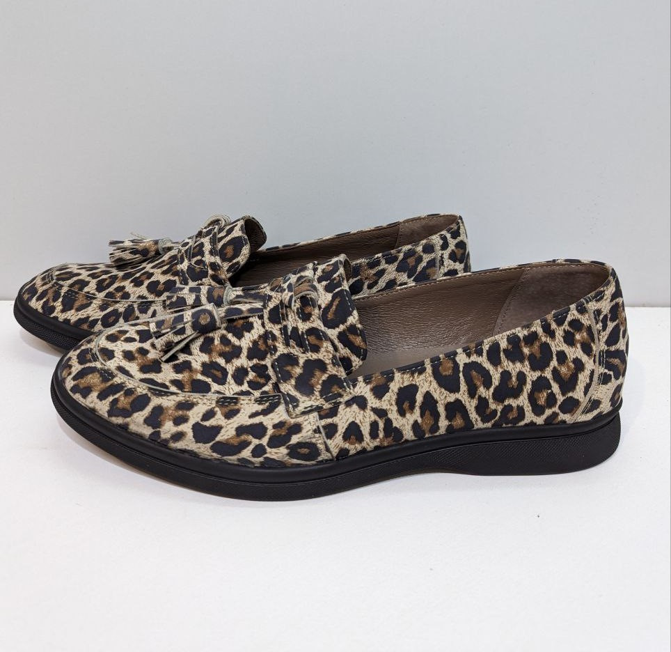 STTOPA Розміри 36-43. Туфлі лофери великих розмірів шкіряні. 178-3643-1 Лепардові, фото 1