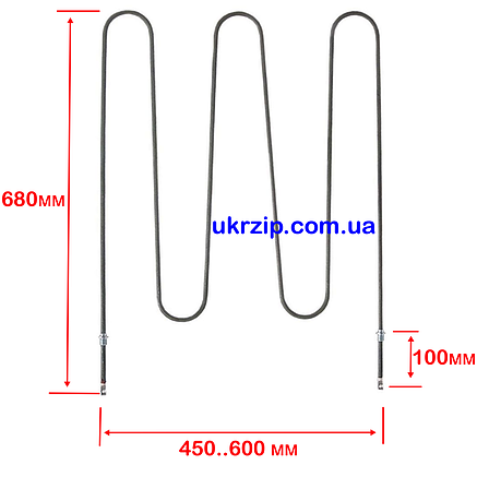 Тен 2.1 кВт 230В для піца печі GGF E4/E44, itPizza, PizzaGroup, Apach, Fimar та ін. (універсальний), фото 2