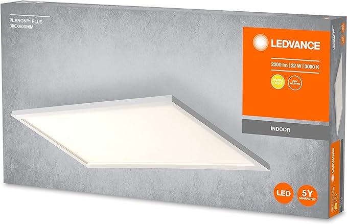 Плоский панельний світильник Ledvance Planon Plus для стельового монтажу 30 x 60 см 22 Вт 830 лм
