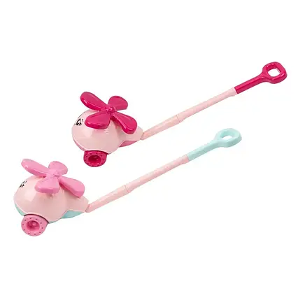 Дитяча іграшка-каталка "Гелікоптер" 9413TXK, рожева