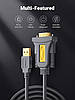 Кабель-адаптер Ugreen USB-Serial DB9 Male 9 Pin з чипсетом 2 м Black (20222), фото 7