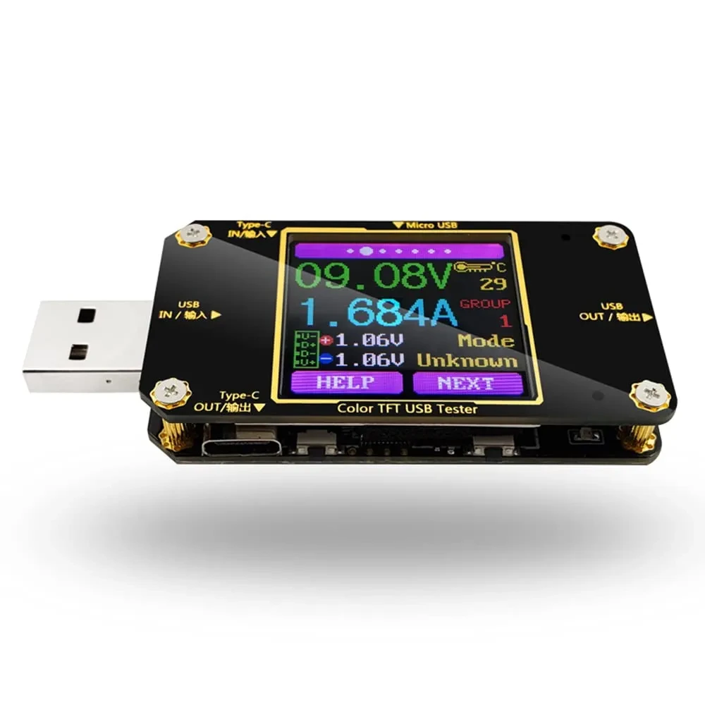 А3 універсальний мультифункціональний цифровий USB тестер вольтметр - амперметр ватметр 3-32В 7А