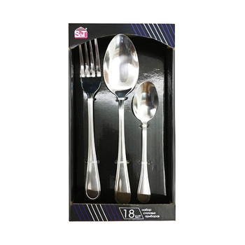 Набір столових приборів 18 предметів (виделки - 6шт/ст.ложки - 6шт/десерт.ложки - 6шт) 30502-3 Family-3 S&T