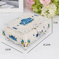 Розкішна прямокутна скринька органайзер для ювелірних прикрас та біжетерії