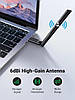 Wi-Fi-адаптер UGREEN USB Wi-Fi адаптер для настільного ПК 6dBi антена 2.4GHz 5GHz (CM496), фото 3