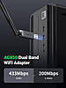 Wi-Fi-адаптер UGREEN USB Wi-Fi адаптер для настільного ПК 6dBi антена 2.4GHz 5GHz (CM496), фото 4