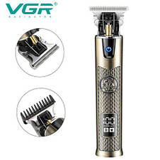 Машинка для стрижки волосся VGR V-983, Professional, 4 насадки, LED Display, фото 3