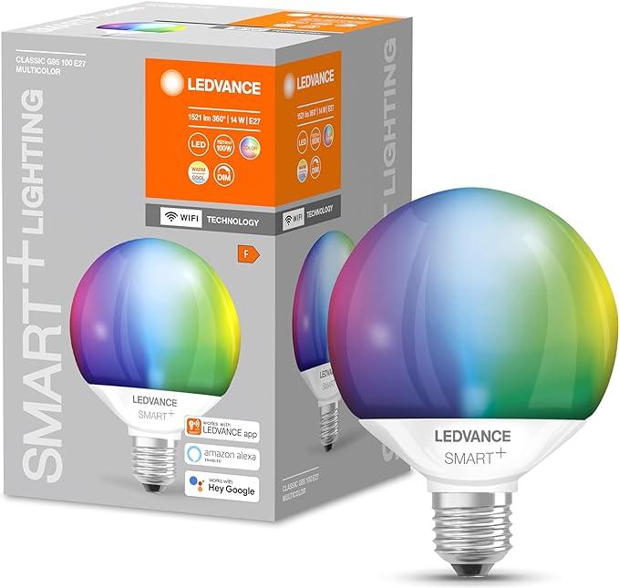 Розумна світлодіодна RGB лампа LEDVANCE з технологією Wi-Fi, патрон E27, можливість затемнення, 14 Вт
