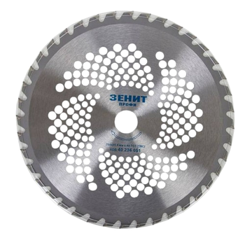 Диск до садового тримера 255*25,4 мм 40 ТВС зубців Зеніт Профі Tekhmann